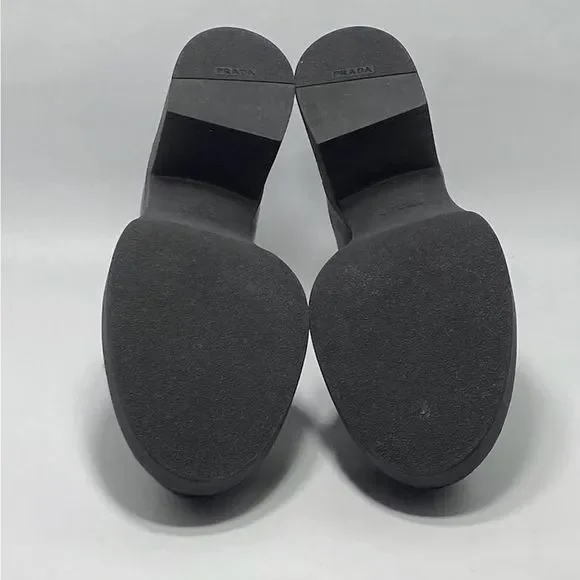 Prada Chocolate Flow Block-Heel Loafers size 41 - Picture 12 of 13